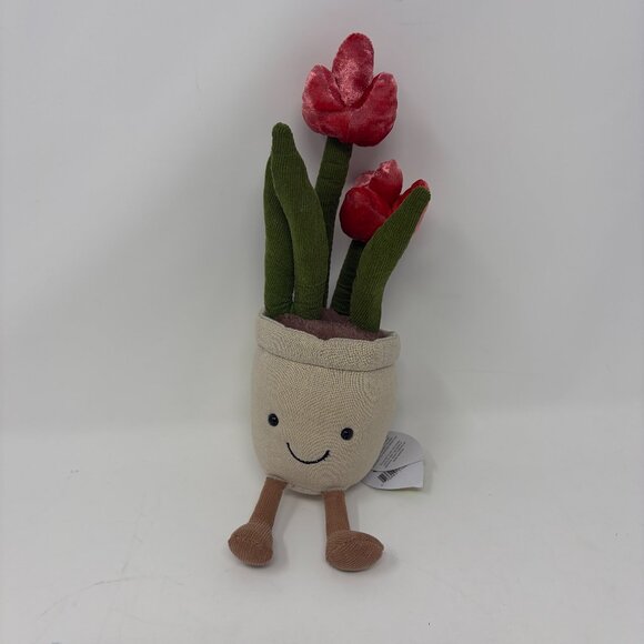 RARE NWT Jellycat Amuseable Tulip potted plush toy pink OUT OF STOCK online - Picture 2 of 5